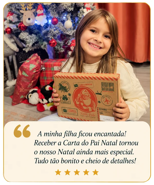 Testemunho de uma família Carta do Pai Natal